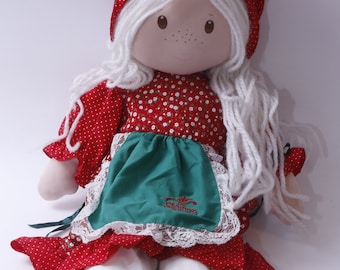 Christmas Treasures Shop, 1988, Holly Hobbie Shopko, Soft Doll, Rag Doll, Girl, Dressed, 23", Figure, Vintage 230326-SO M-11-07 218 1080