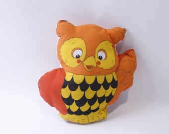 Halloween oranje uil pluche, zacht speelgoed, decoratief kussen, knuffeldier, schattig, verzamelbaar, toonbaar, ~ 240417-WH 910