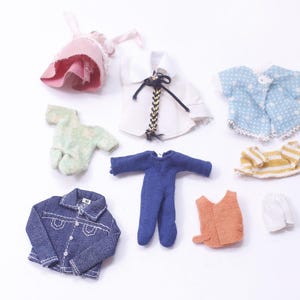 60s Era Liddle Kiddles, Doll Clothing, Shirt, Pajama, Mattel, Doll Accessory, Vintage, ~ 250929-WH 774