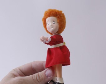 1982, Applause, Little Orphan Annie, Clip-on, Small Doll, Pencil Hugger, Knickerbocker, ~ 250113-WH 34