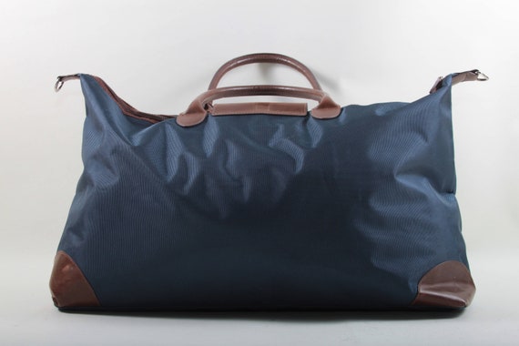 Longchamp 'Le Pliage' Overnighter in Navy