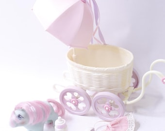 My Little Pony Baby Buggy Stroller With an Umbrella Baby Cuddles Pony Baby Bottle Rattle Hallmark 1980s Toy Playset 240826 WH 1073 Etsy