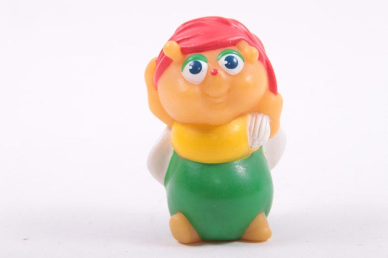 Vintage Glo Friends Glo Clutterbug - Vintage figure - Still Glows! Hasbro Glowbugs Glow Green fly with red hat ~ 250828-WH 60 image 1