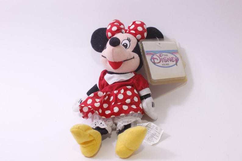 Disney Store, Minnie Mouse, Plush, Red Dotted Dress, Stuffed Animal, Collectible, ~ 251227-WH 869 image 1