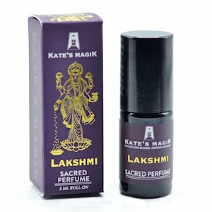 LAKSHMI PERFUME Roll On Natural Spiritual GODDESS Botanical Birthday Present Mystical Hindu Goddess High Vibration Gift Abundance Uplift Joy
