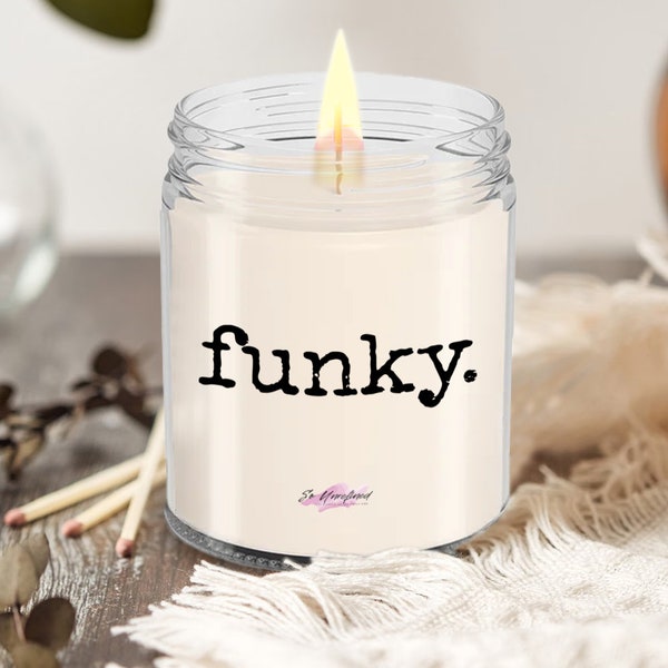 Vanilla candle - FUNKY - funny gifts, gift for a friend, mother's day gift, birthday gift, unique gift idea