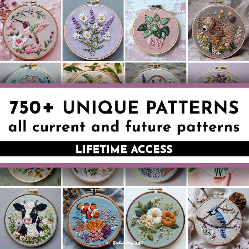 WHOLE SHOP BUNDLE, Hand Embroidery Pattern Collection, Current and