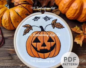 Halloween Kürbisse, Kürbis Handstickerei, Kürbis Muster, Halloween Kürbisse, Handstickerei Anleitung, Anfänger