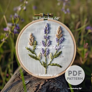 Wildflowers Hand Embroidery Pattern, Wheat Grass Design, Meadow Embroidery Pattern, Nature Embroidery, Hand Embroidery Pattern PDF, Beginner