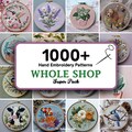 WHOLE SHOP BUNDLE, Hand Embroidery Pattern Collection, Current and Future Designs, Lifetime Access, Hand Embroidery Patterns, Super Pack