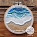 Ocean Waves Hand Embroidery Pattern, Beach Embroidery Pattern, Ocean ...