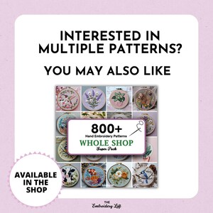 Daisy and Purple Floral Wreath Hand Embroidery Pattern, Flower Design ...