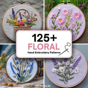 MINI COLLECTION, Floral Hand Embroidery Pattern Collection, Current and Future Designs, Lifetime Access, Hand Embroidery, Embroidery PDF