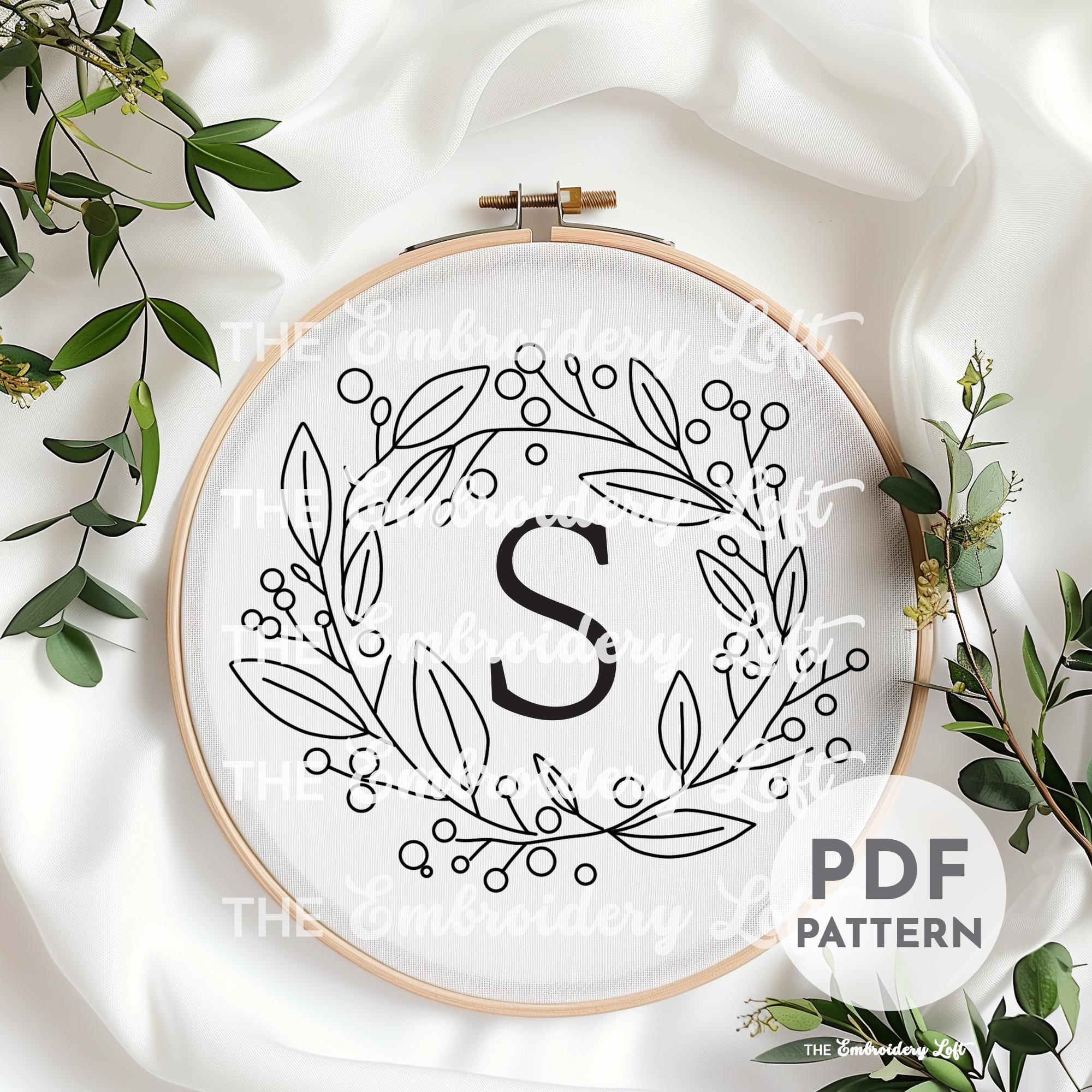 Personalized Initial Embroidery Christmas Ornament, Monogram Embroidery ...