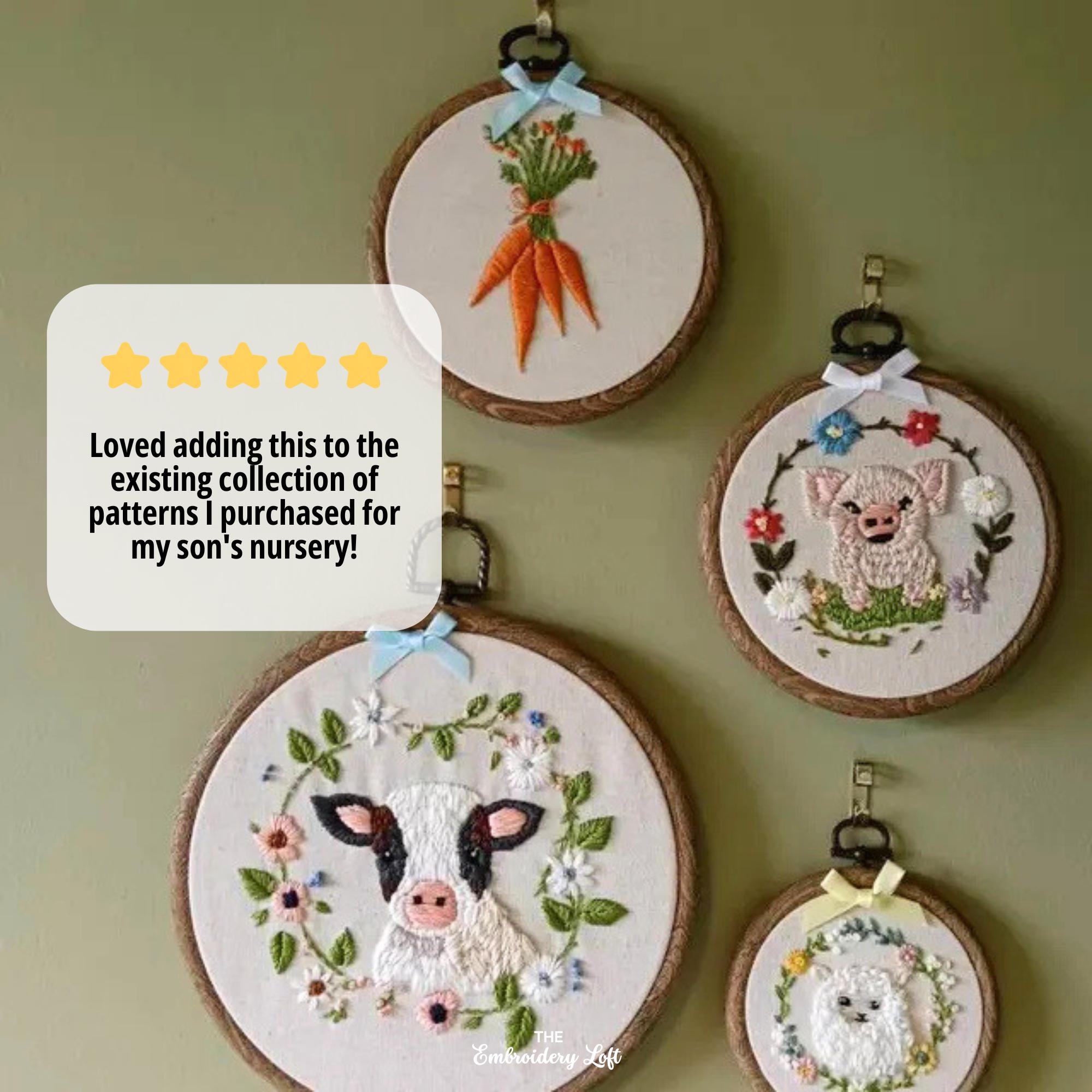 かわいい羊の手刺繍パターン、保育園の刺繍、羊のパターン、子羊の