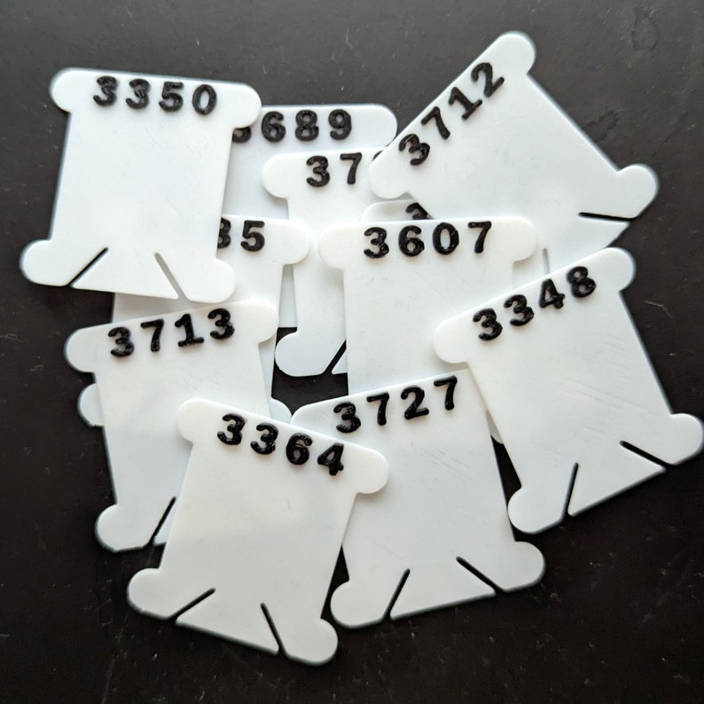 Cross Stitch Bobbins Complete Set of 491 DMC Color Labels Etsy