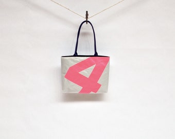 Recycled Sail Purse - Florescent Pink Number 4