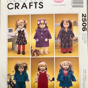McCall 2506 Unused/Uncut 18”Doll Sewing Pattern