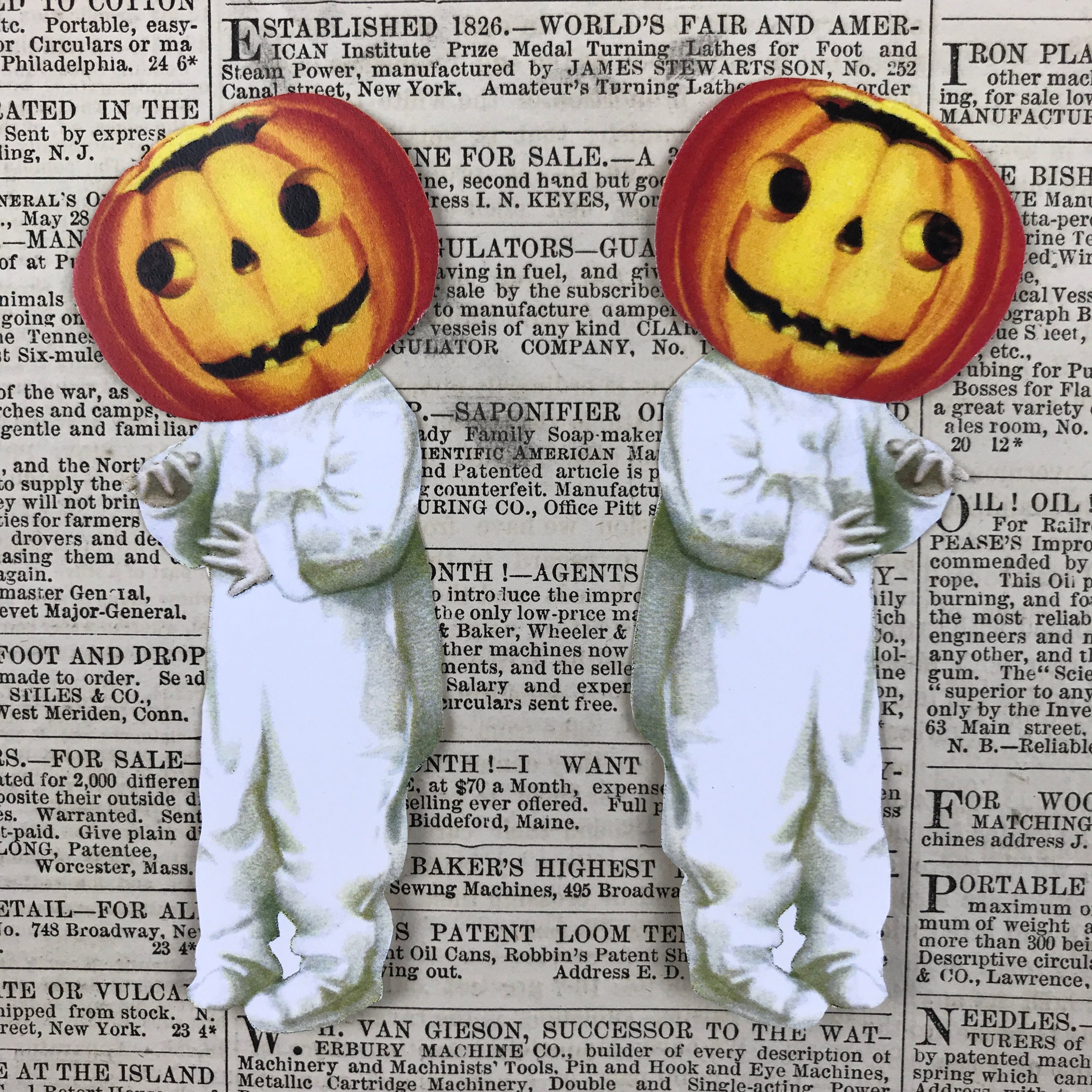 Great Pumpkin Halloween Printable Design Collage Sheet Journal Digital ...