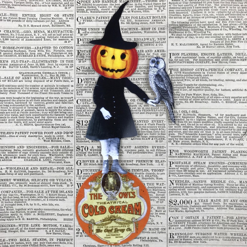 Great Pumpkin Halloween Printable Design Collage Sheet Journal Digital ...
