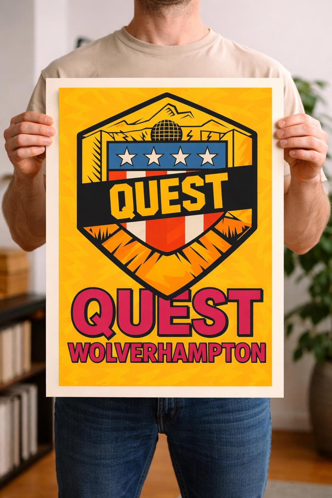 Quest Rave Quest Wolverhampton Poster | Rave Club Print | 90s Dance Music Art ...