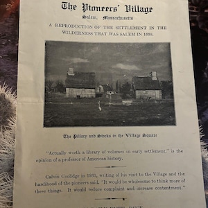 Vintage Pioneers Village Salem MA Massachusetts Wilderness Settlement