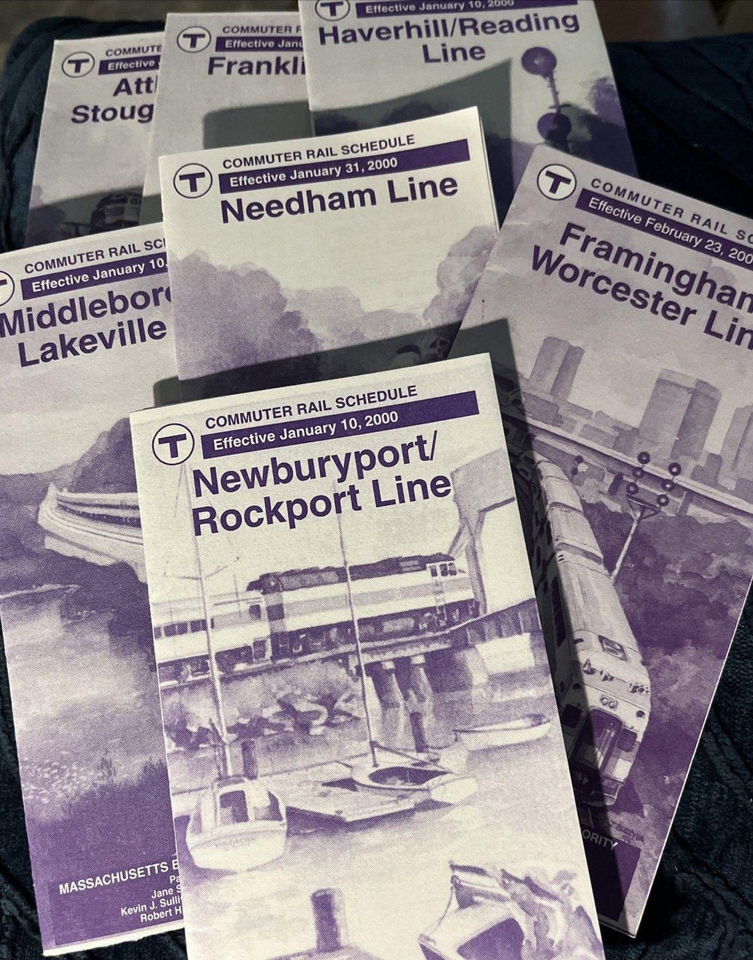 7 2000 T MBTA Timetables Needham Franklin Haverhill Worcester Etsy