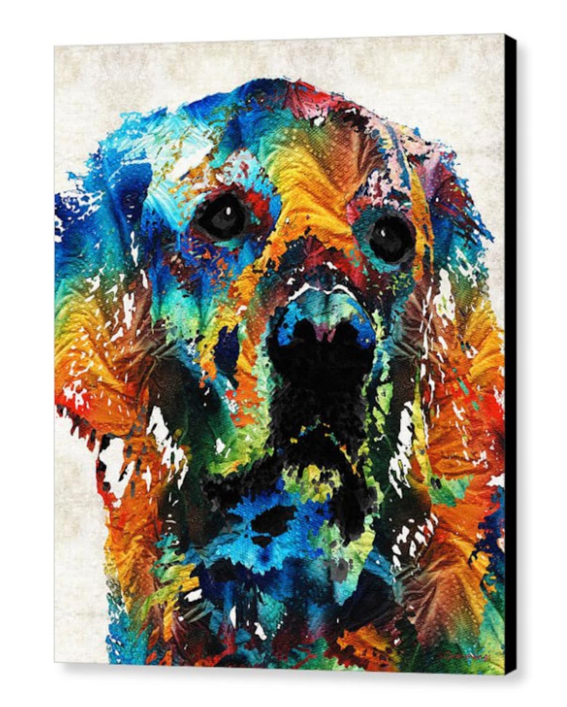 Colorful Dog Pop Art PRINT From Painting Dogs Pets Golden Etsy