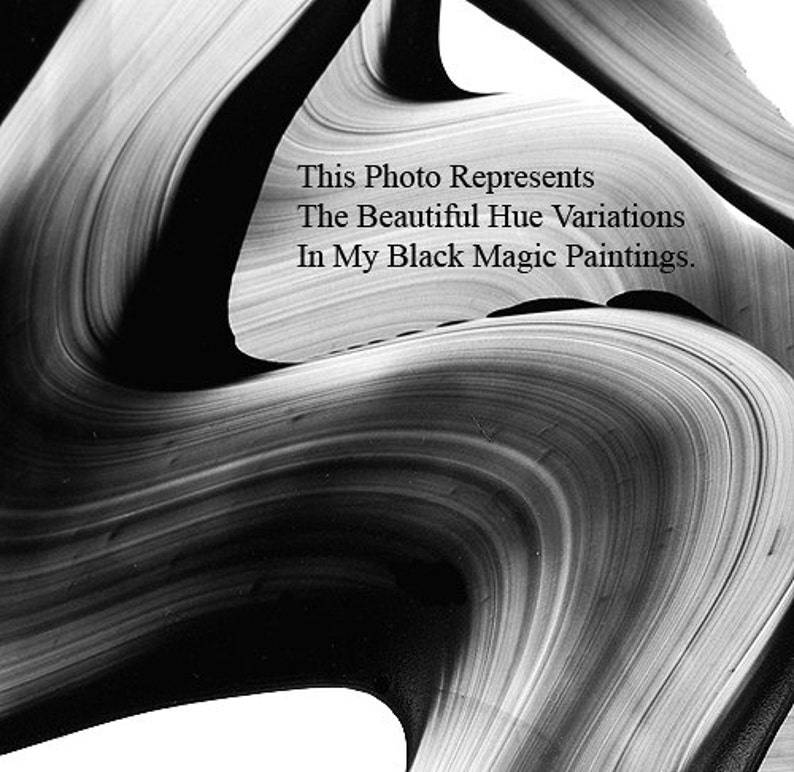 Black Original Art Painting BW Abstract White Artwork High Etsy