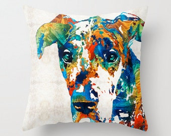 Great Dane Pillow COVER Art Dog Pet AKC Puppy Black Blue Fawn Harlequin Merle Decor Artsy Decorating Made Easy Living Room Bedroom Bedding