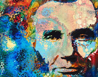 Abraham Lincoln Portrait Art PRINT Honest Abe American President Civil War America CANVAS History Buff Gift Ideas Artwork Historical People