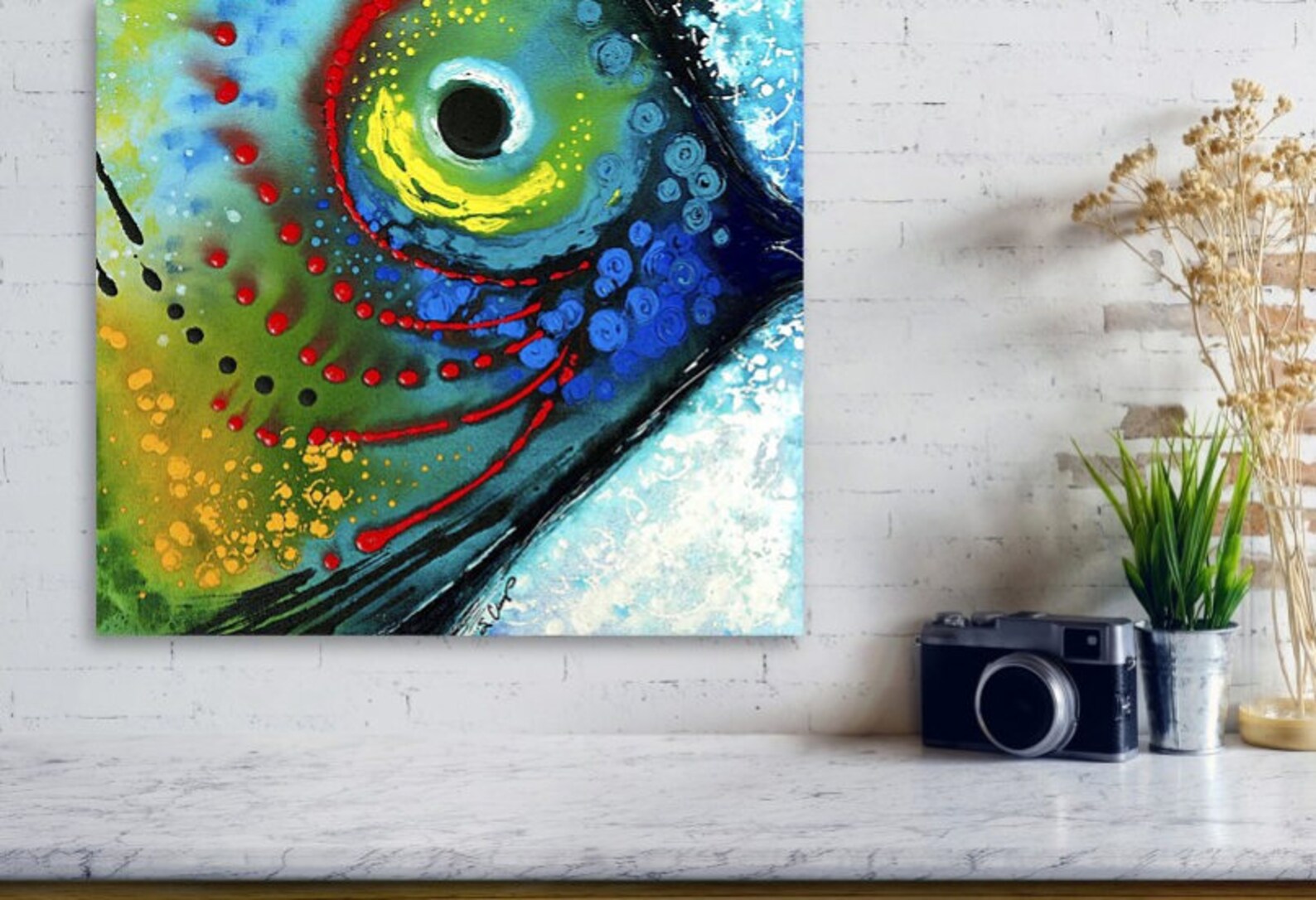Tropical Fish Art Print From Painting Colorful Beach Home Etsy