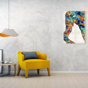 Colorful Elephant Animal Art PRINT From Painting Kids Africa - Etsy