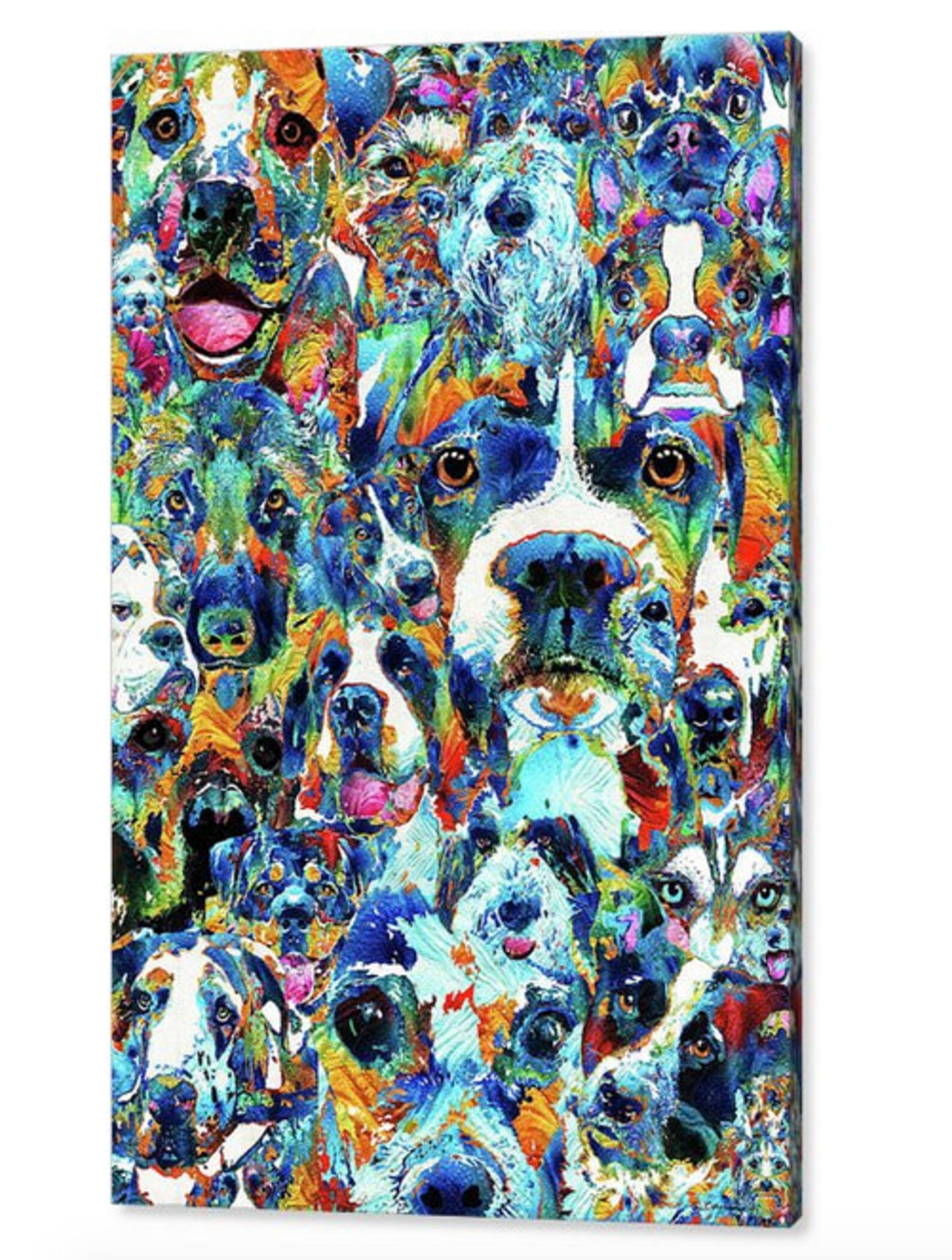 Colorful Dog Lover Pet Art PRINT From Painting Dogs Animal Etsy UK