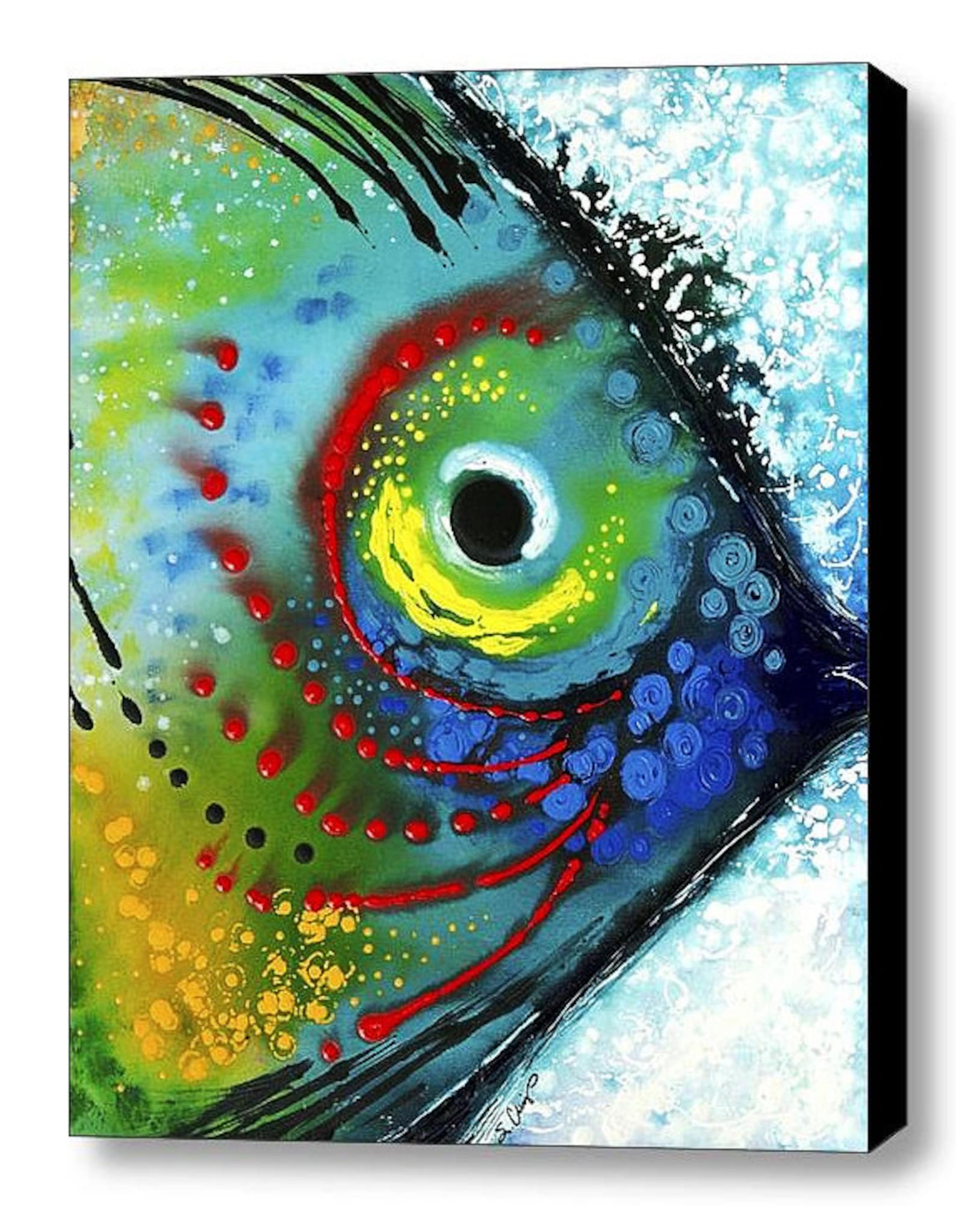 Tropical Fish Art Print From Painting Colorful Beach Home Etsy