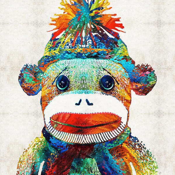 Sock Monkey Wall Etsy