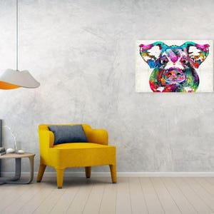 Colorful Pig Art PRINT From Painting Bacon Pork Porcine Farm - Etsy