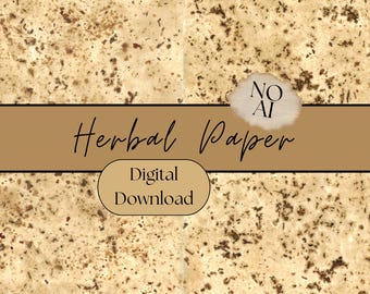 3 Handmade Vintage Paper Textures, Digital Download, Junk Journal Supplies, Scrapbook Paper, Botanical Craft Paper, Printable Background
