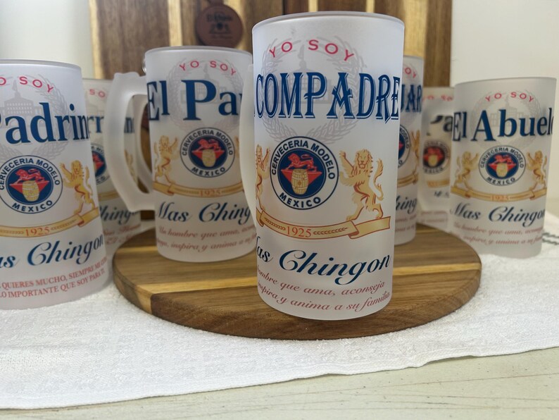 Compadres Design El Compadre Más Chingón Beer Mugs - Etsy