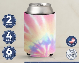 Tie Dye Can Sleeve | Neoprene Beer Cozy, Party Favor