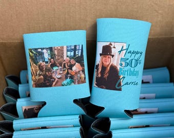 50th Birthday Drink Holder | Custom Photo Cooler