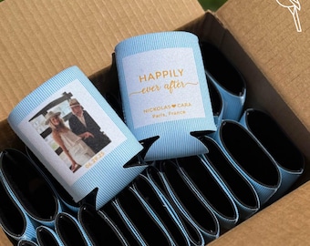 Custom Wedding Can Cooler | Collapsible Neoprene Drink Sleeve