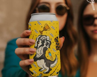 Badger Can Cooler | Yellow Neoprene 12oz Slim Can Sleeve