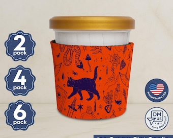 Witchy Halloween Ice Cream Pint Sleeve | Party Favor, Trick or Treat Gift