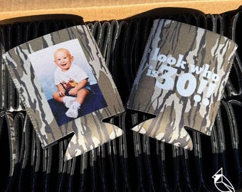 Custom Photo Birthday Can Cooler | Funny Neoprene Drink Holder | Personalized Party Favors