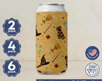 Yellow House Badger 12oz Can Cooler | Fantasy Fans Drink Sleeve