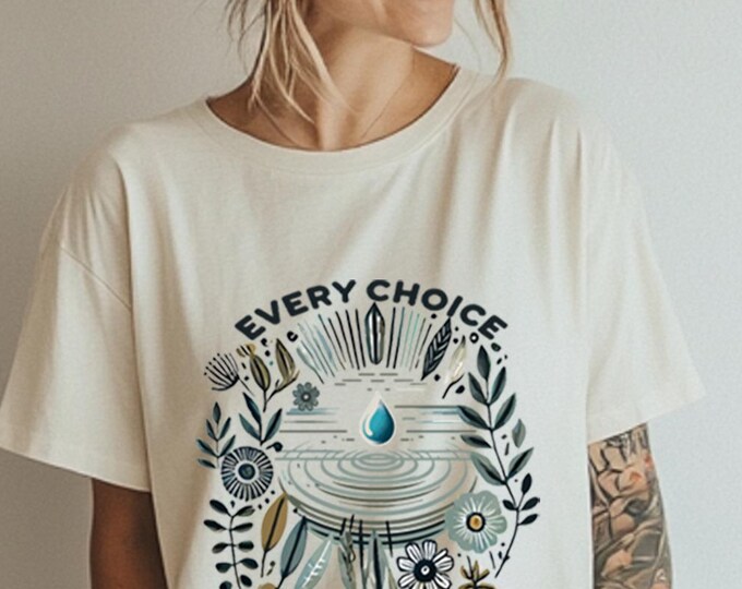 Ripple Effect T-Shirt – Mindful Graphic Tee with Inspirational Quote