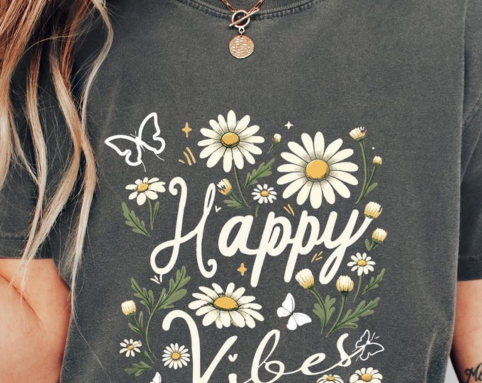 Groovy Daisy Shirt – Retro Flower Graphic Tee, Positive Quote Pullover, Hippie Floral Top