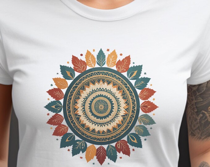 Mandala T-Shirt – Casual Boho Graphic Tee for Women