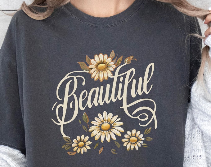 Daisy Graphic Tee – Floral Print T-Shirt for Women